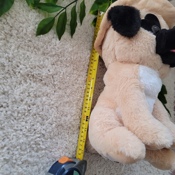 Pug Plush Puppy With Fedora (15 In) - Picture 4 of 4